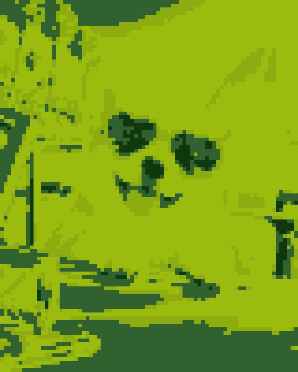 Corgi pixel art using Game Boy · 4 colors